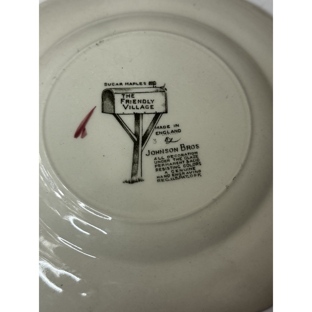 6~Johnson Bros.‎ Friendly Village Bread & Butter/Dessert Plate Sugar Maples - Picture 2 of 3